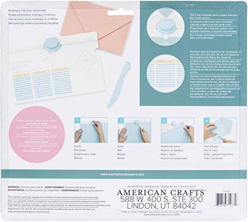 We R Memory Keepers, Envelope Punch Board Kit, Includes 1 6.75" x 10.5" Score Board, Two-Way Envelope Punch, Bone Folder, and Measurement Chart, Create Home Made Envelopes and Invitations 3