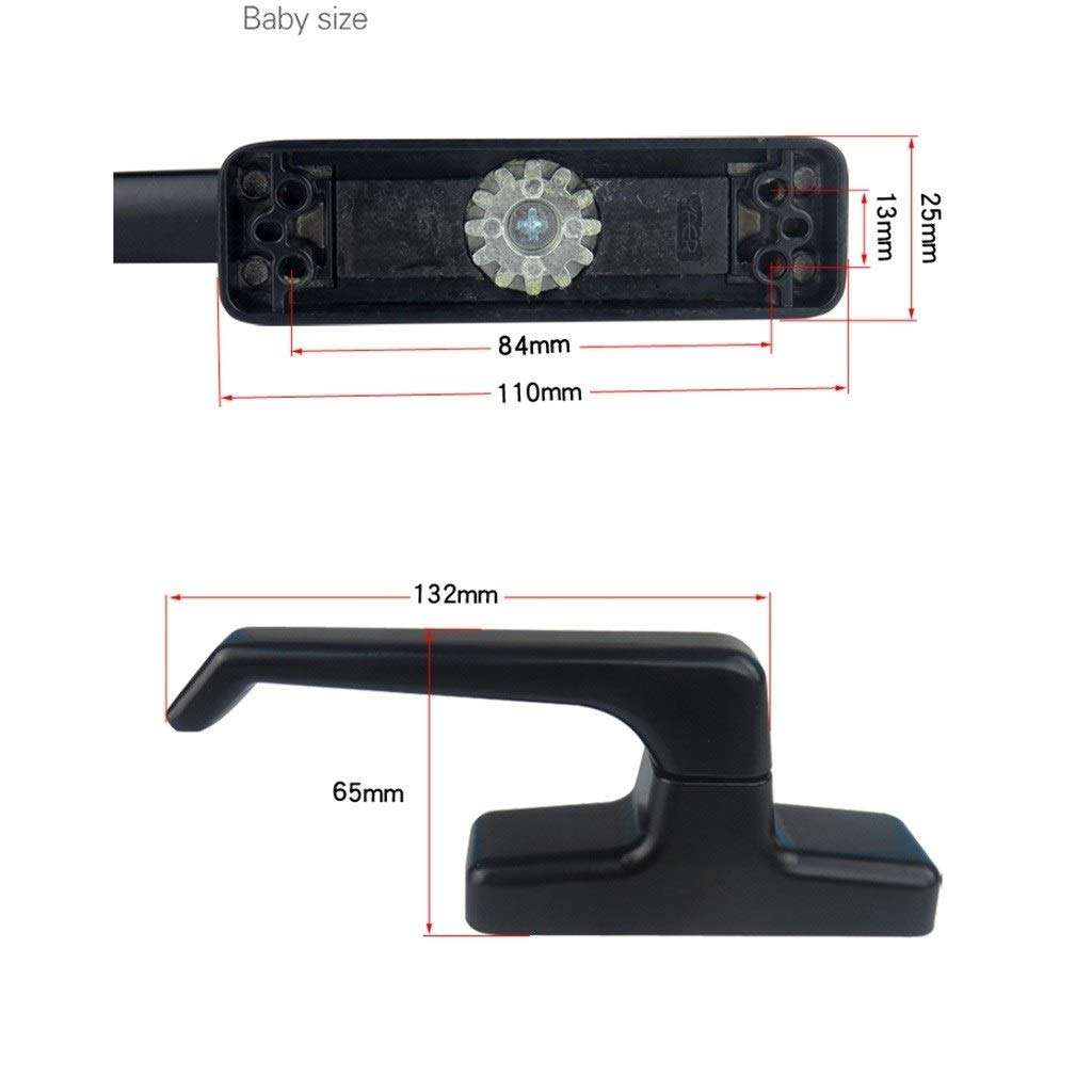 Door And Window Door Handle, Inside Inside The Handle Push And Pull Window Drive Swing Rotary Handle Hardware Parts Door Handle (Color : Black, Size : Window spindle 15mm wide) 3