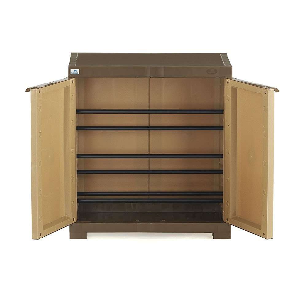 Nilkamal Plastic Shoe Rack FMSC-09 SBN, Standard Size (Sandy) 2