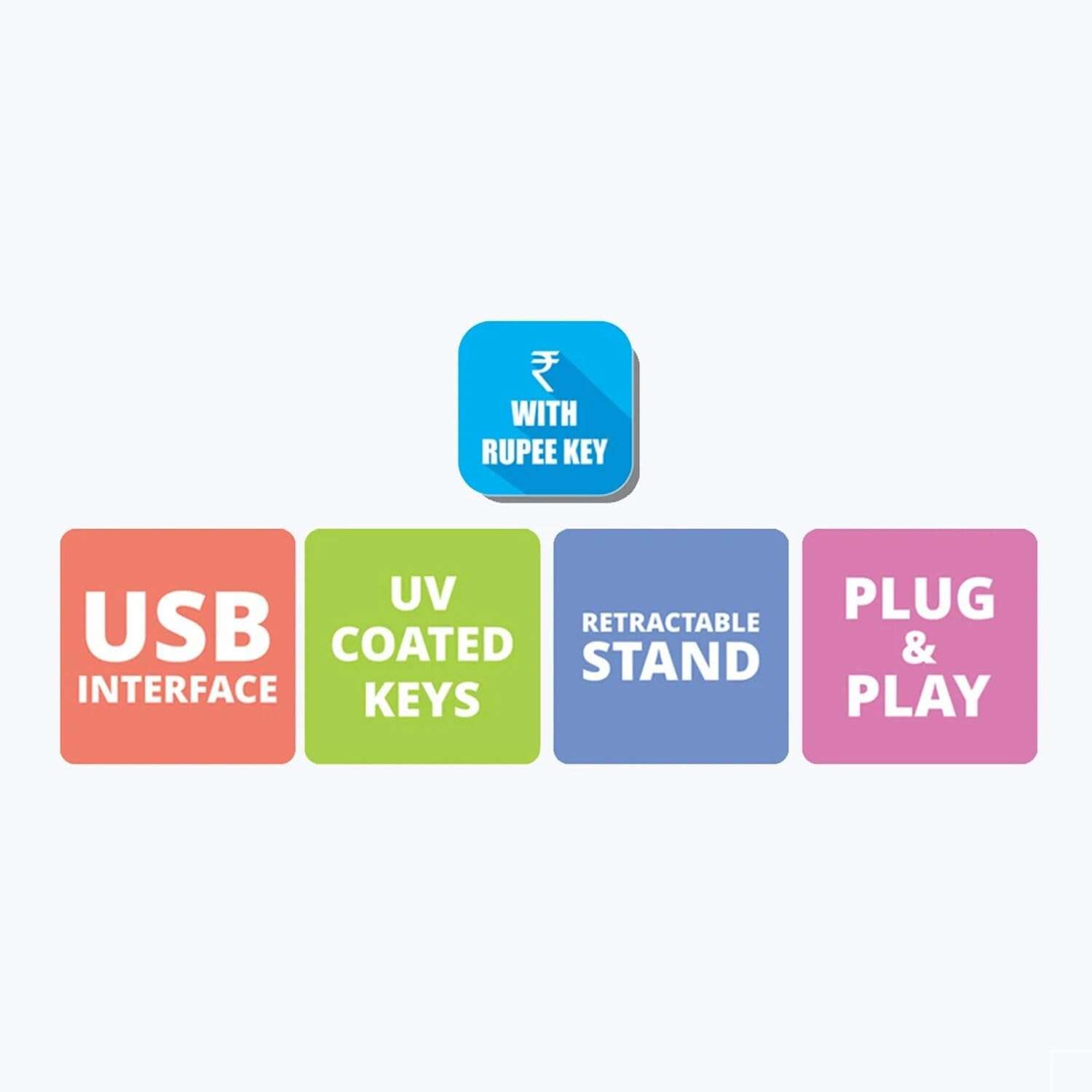 ADEFEX | Wired Keyboard Black | Full-Size USB Keyboard with Numeric Keypad | Plug and Play | Compatible with Desktop, Laptop, PC -Black 6