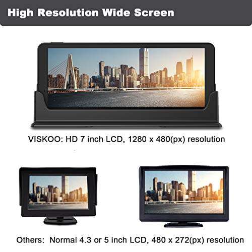 1080P Backup Camera and 7 inch Monitor kit for Truck/car/Pickup/rv/Trailer/SUV HD Rear or Front Automobile Camera 6