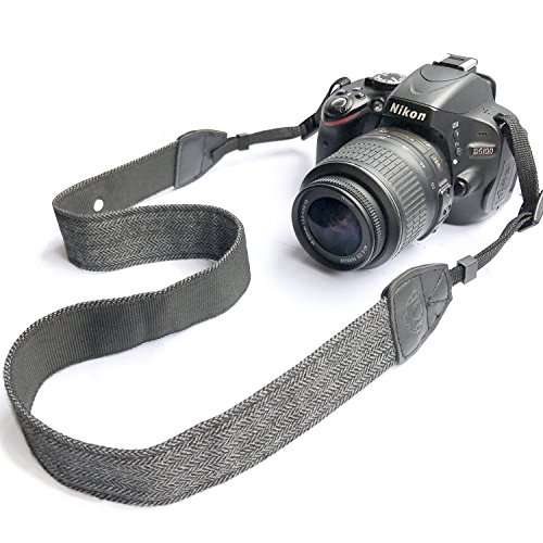 Alled XN01-0943 Neck Shoulder Belt Strap, Vintage Print Soft Colorful Camera Straps for Women/Men, All DSLR/Nikon/Canon/Sony/Olympus/Samsung/Pentax/Olympus, Black 3