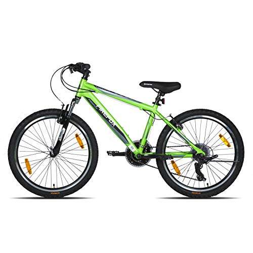 Firefox Bikes Cyclone 24T -21 Speed MTB Mountain Cycle (Green/Black) I V Brake I Ideal For : 9-12 Years I Frame size: 14 inchI Rider height : 4.6 feet to 5.6 feet, Unisex-Adult 4