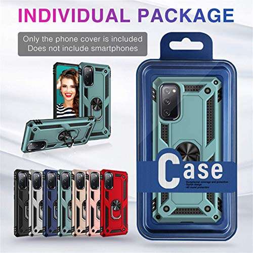Qissy Case for Samsung Galaxy S20 Fe 5G Case Heavy Duty Kickstand PC Tough Hard Armor Phone Case for Samsung S20 Fe Case Protection 360 Ring Full Body Protective Back Cover for Samsung S20 Fe 6.5 4