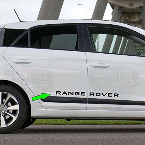 CarMetics Range Rover 3D Letters (3D Logo 3D Emblem Accessories) for Hyundai Eon i10 i20 Grand Xcent Verna Creta Santro Accent Venue - Black 1 Set 3