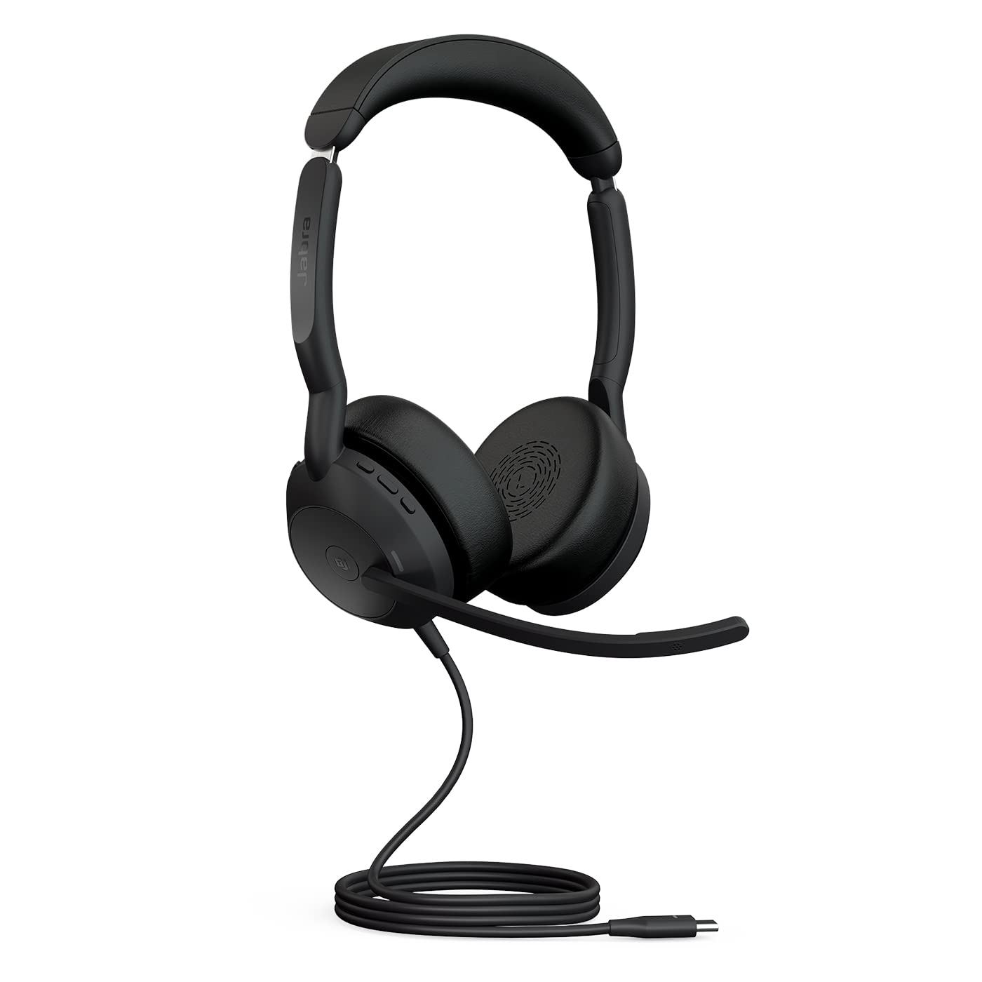 Jabra Evolve2 50 Wired Stereo Headset AirComfort Technology, Noise-Cancelling Mics & Active Noise Cancellation - MS Teams Certified, Works with All Other Platforms - Black 1