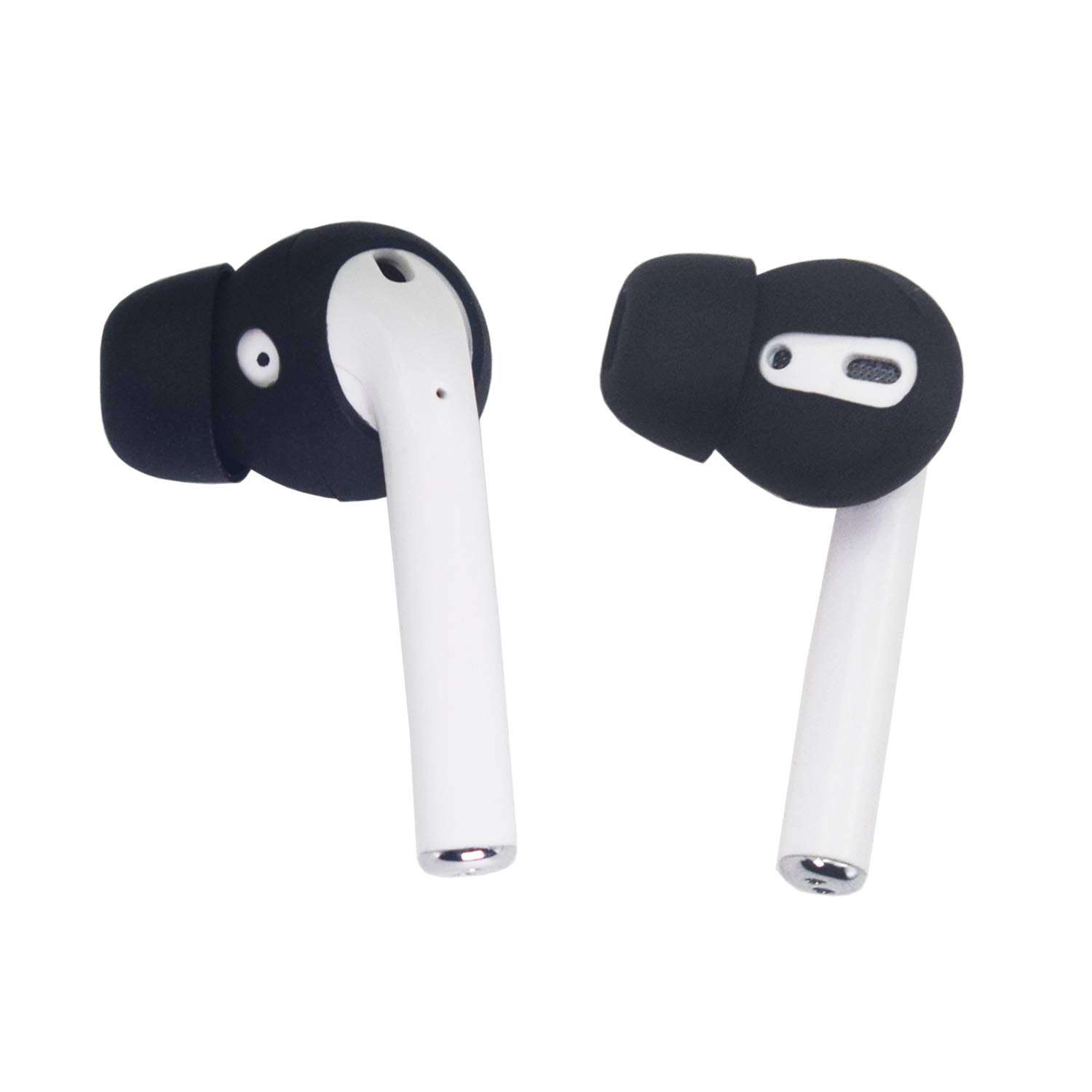 Yutoner 5 Pairs AirPods Ear Tips Anti-Slip Silicone Earbuds Cover Compatible with Apple AirPods 2 & AirPods or EarPods-【Not Fit in The Charging Case】 (Black) 1