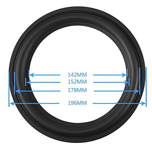 PUSOKEI Rubber Speaker Edges- Repair Edge Replacement for Speakers,142mm Inside Diameter, 152mm Convex Inside Diameter, 178mm Convex Outside Diameter, Speaker Surround Rubber 5
