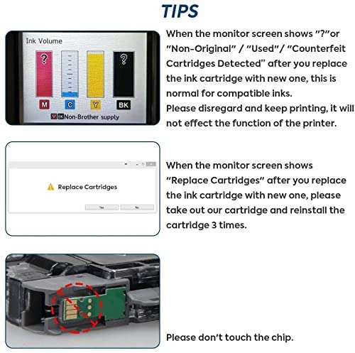 CSSTAR Compatible Ink Cartridges Replacement for Brother LC3013 LC3011 XL Work with MFC-J491DW MFC-J497DW MFC-J690DW MFC-J895DW Printer - 1 Black, 1 Cyan, 1 Magenta, 1 Yellow, Total 4-Pack 5