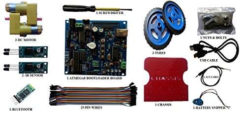 INVENTO Two Wheel Smart car Line Following Robotic LFR DIY Kit Bluetooth Mobile Control 2