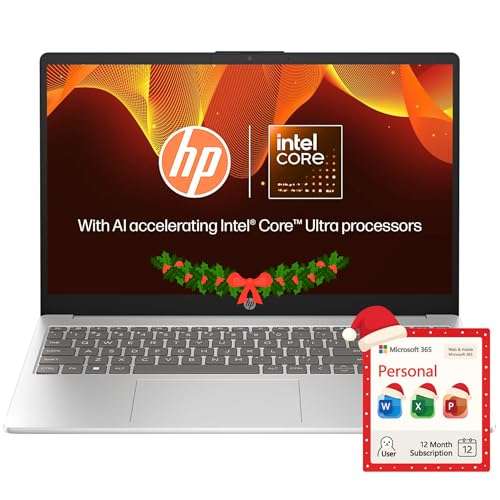 HP 15.6" Laptop with Microsoft 365-1.1TB Storage - 8GB Memory - Intel Inside | Anti-Glare Display, 128GB SSD and 1TB Cloud Storage, 4-Cores CPU, Fast Charge and 12hrs Battery, no Mouse 1