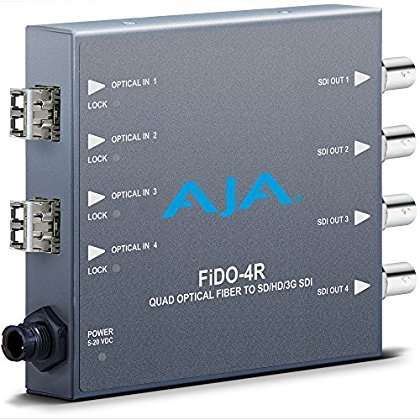 Aja FiDO Quad Channel LC Fiber to 3G-SDI Mini Converter 2