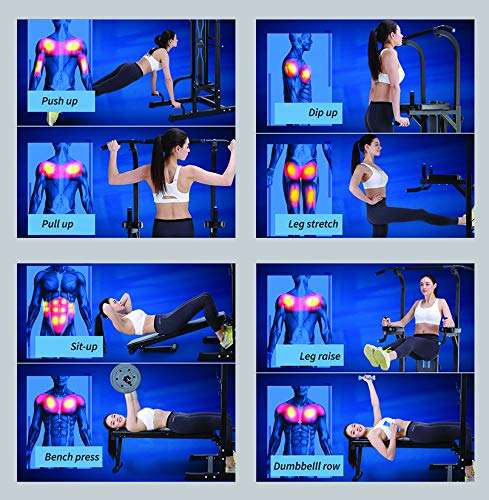 Dolphy Steel Free Standing Pull up Bar, Parallel Bar, Dips Station and Push up Bar- Power Tower 5