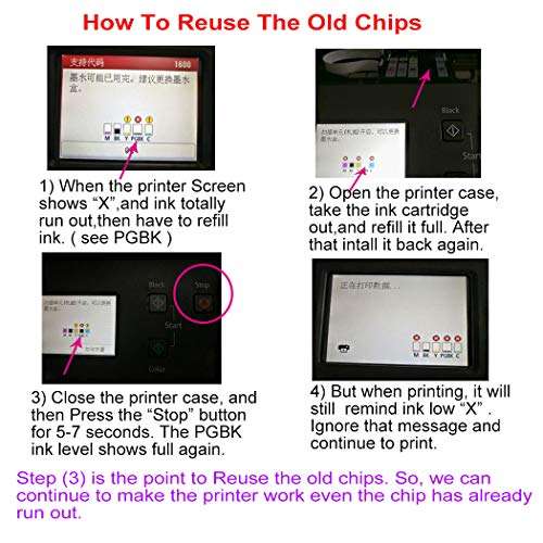 HEMAINK 6 Bottles Ink and Ink Refill Tools Compatible for Canon PGI-280 CLI-281 PGI-280XXL CLI-281XXL for PIXMA TS9120 TS8120 TS8220 TS8320 Printer (PGBK,BK,C,M,Y, Photo Blue) 6 Colors 3