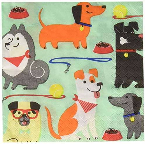 Creative Converting Dog Party Beverage Napkins, 16 Count 1