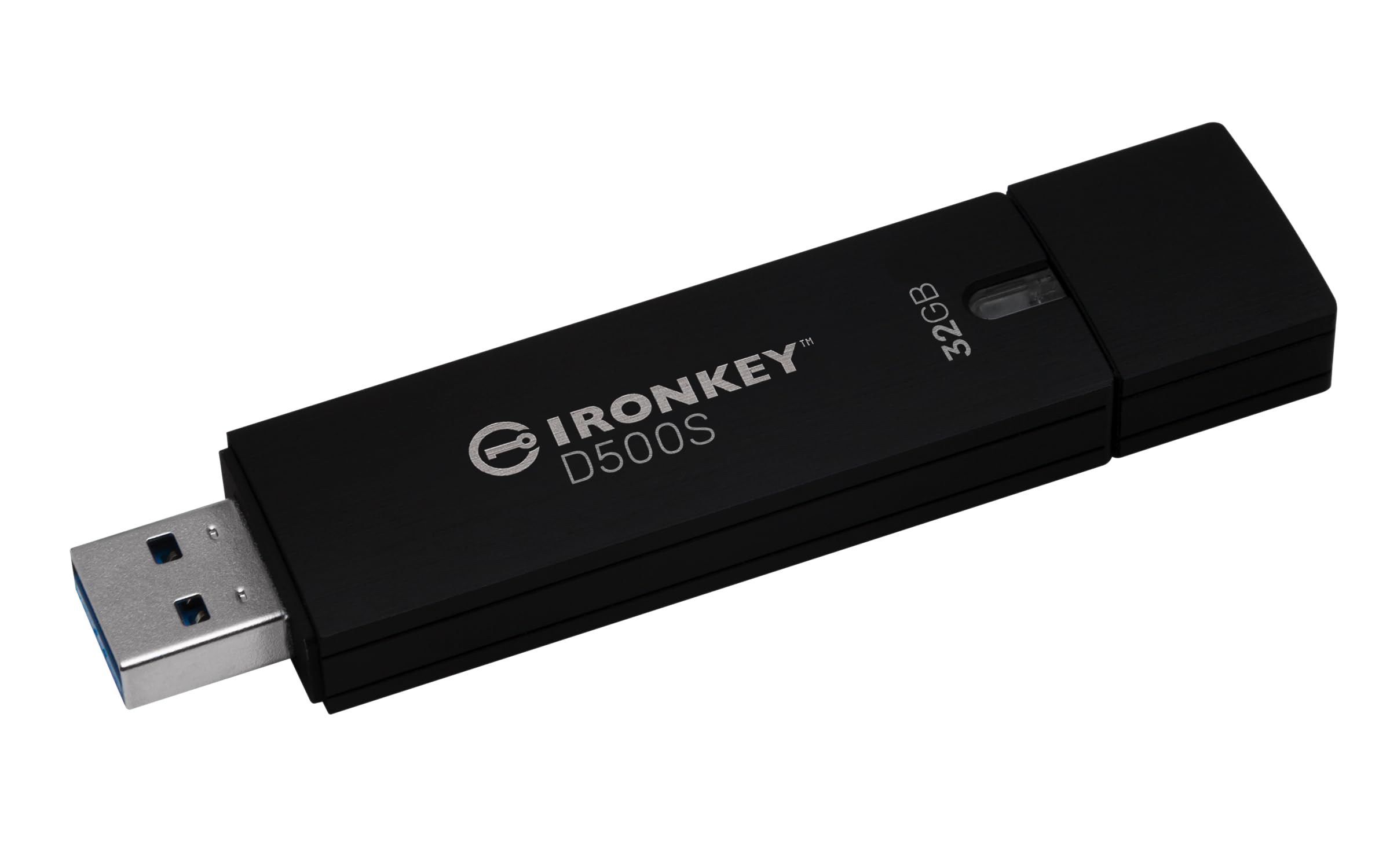 Kingston Ironkey D500S 32GB Encrypted Flash Drive | Dual Hidden Partition | FIPS 140-3 Level 3 | XTS-AES 256-bit | BadUSB and Brute Force Protection | Multi-Pin Option | IKD500S/32GB