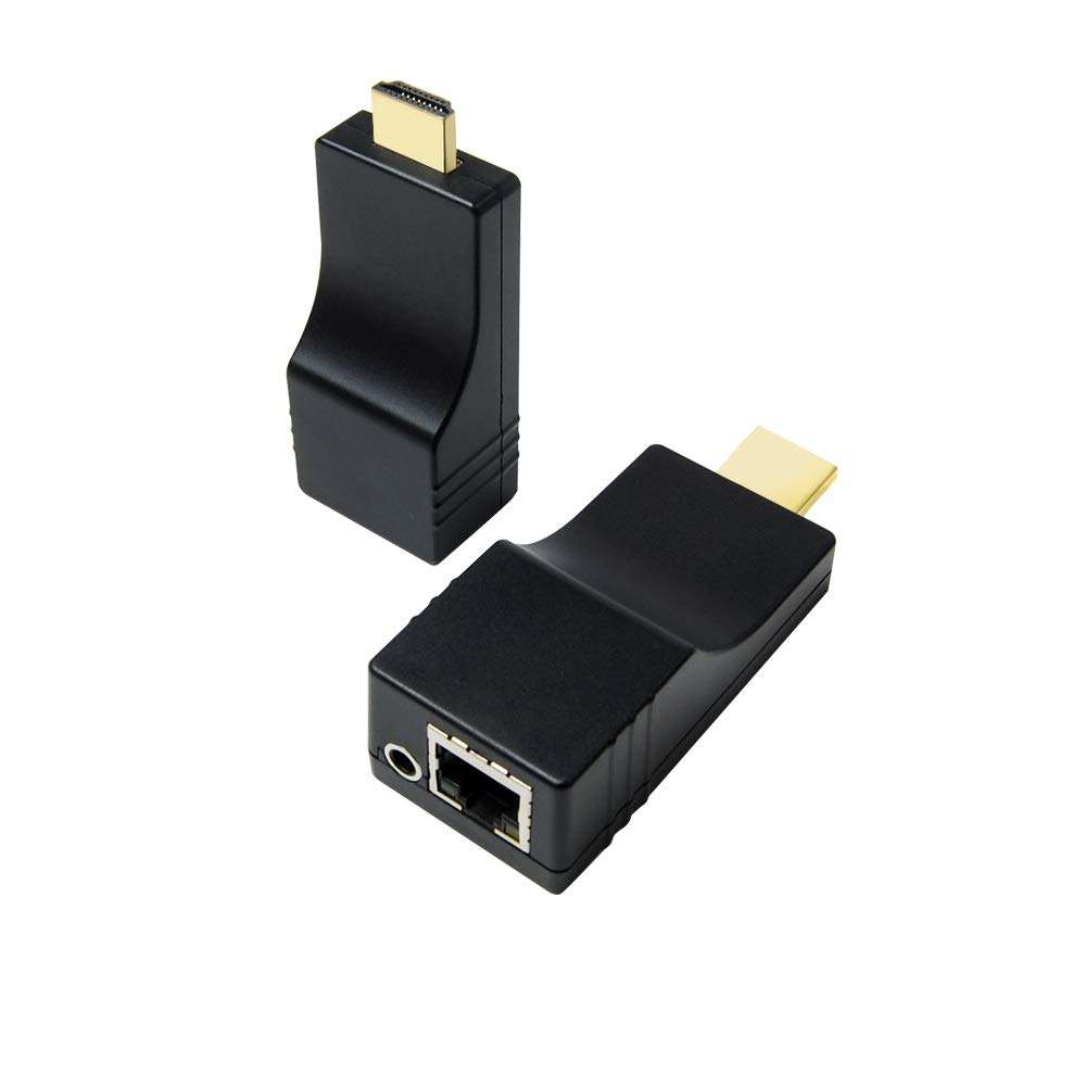 DDMALL ProAV 500ft HDMI Extender Over IP Kit, Full HD 1080P, 1 to 1 Extender Over CAT5e/6 Cable or 1 to Many Over Gigabit Switch, H.265/HEVC, POC, Plug and Play, Transmitter and Receiver Kit (HIP-10) 1