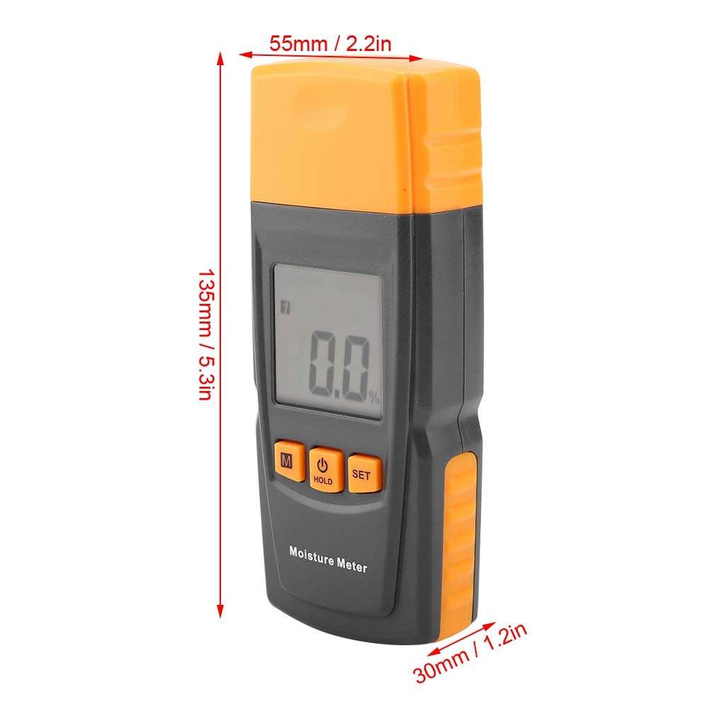 Wood Moisture Meter, GM605 LCD Display Portable Digital Wood Moisture Meter Humidity Tester Measuring Detector 5