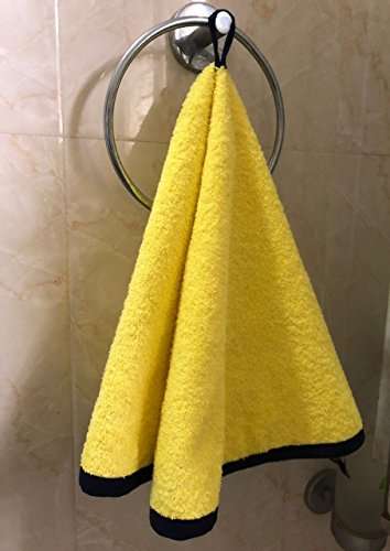 Generic Cotton Quest Kitchen/Hand Towel (Blue and Yellow) Set of 2 6