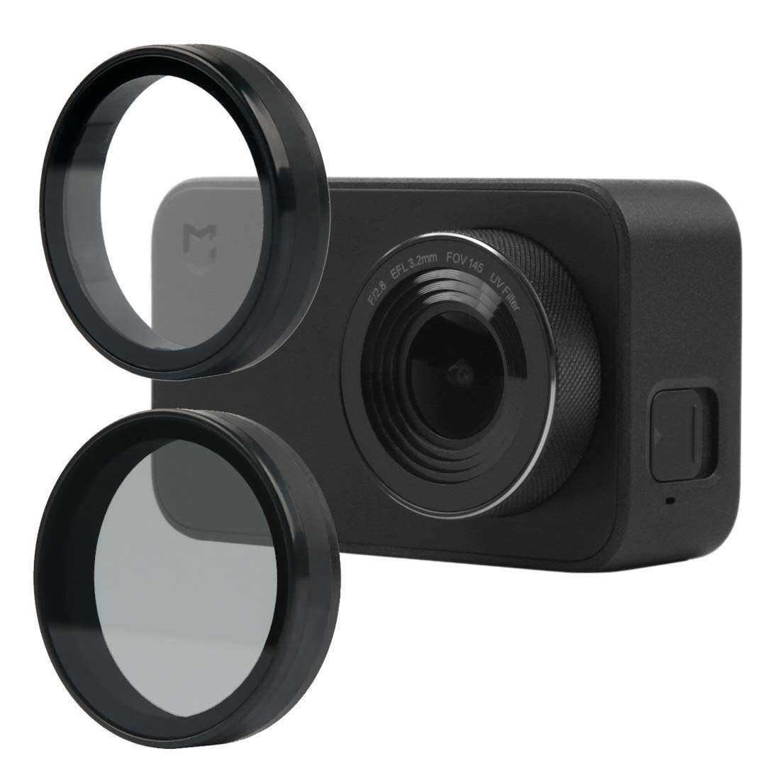 HAWEEL Lens Filter for Xiaomi Mijia Small Camera 38mm UV Protection + ND Dimmer Lens Filter (Black) (Color : Black) 1