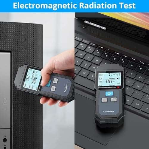 CAMWAY EMF Meter, Electromagnetic Field Radiation Detector Handheld Mini Digital Backlight LCD EMF Detector Sound and Light Alarm for Home EMF Inspections, Office, Outdoor 6