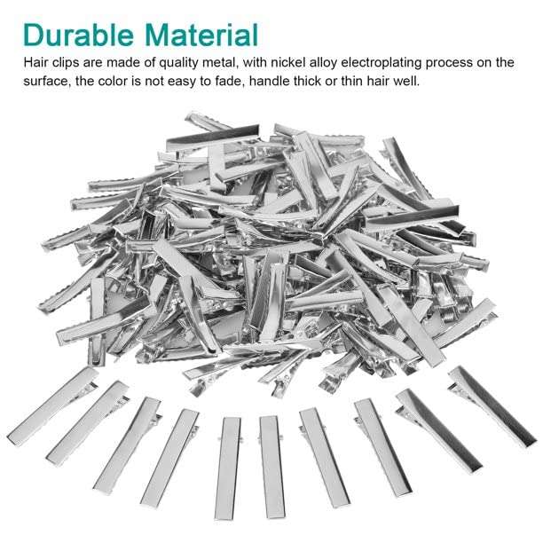 Nyamah Sales 12 PCS Hair Grip Clips Tool Hairdressing Sectioning Cutting Clamps for Salon Make Up Cosmetic Styling (Sliver) 4