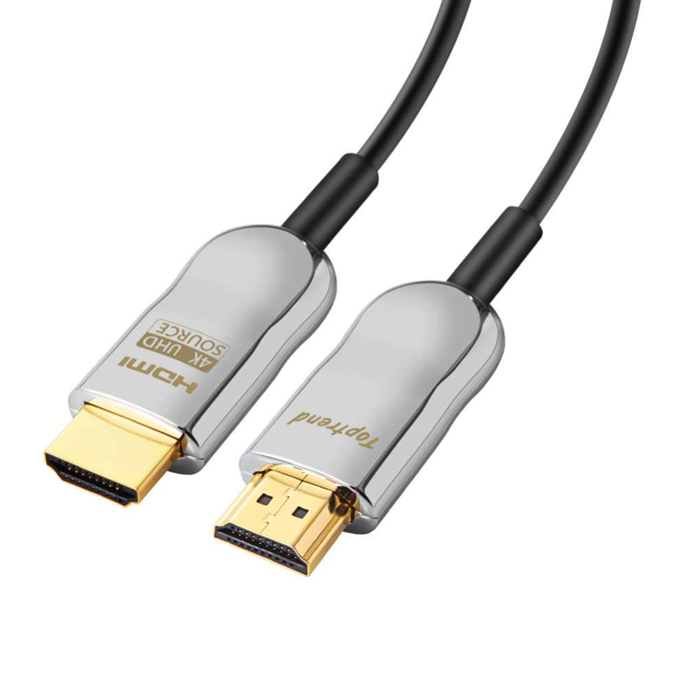 Toptrend 4K Fiber Optical HDMI Cable 35ft, CL3 Rated 18Gpbs High Speed Fiber HDMI Cable Supports 4K@60Hz, HDR, ARC, HDCP 2.2, HDMI 2.0 Cable Compatible with HDTV, Xbox, Blue-ray Player, PS4, PC… 1