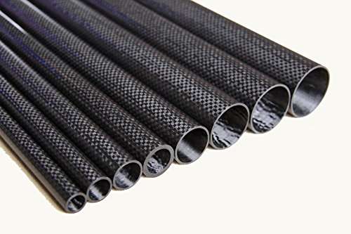 Abester 3K Carbon Fiber Tube ID 5mm x OD 8mm x 500mm Glossy Roll Pipe (1 Piece) 1