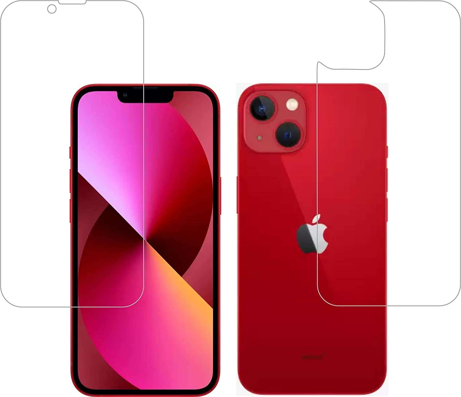 DVTECH? (Front and Back) 9H Ceramic Matte Fingerprint resistant Flexible High Glossy Screen protector for Apple iphone 13 Mini (Not a Tempered glass) 1