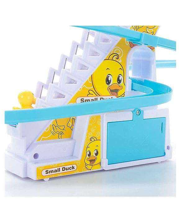 ADKD Duck Track Stair Climbing Toys for Kids, Escalator Toy with Lights and Music -with 3 Small Duck - Multicolor | 6