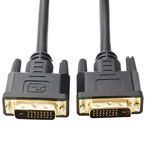 Postta DVI-D Dual Link Cable with Ferrites Gold Plated Male to Male-6 Feet 3
