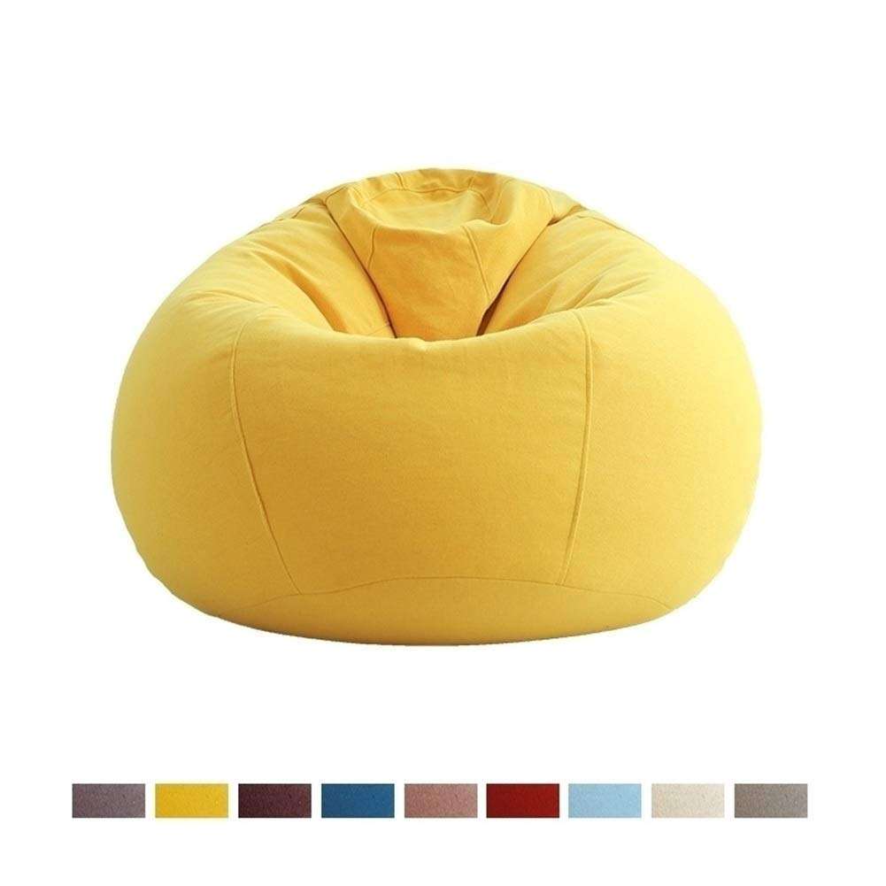 Mollismoons Lounger Bean Bag Sofa Bean Bag Leather Bean Bag Chair Bean Bag for Best Bean Bag Very Attractive and Best Faux Leather Bean Bag (XXXL, Yellow)