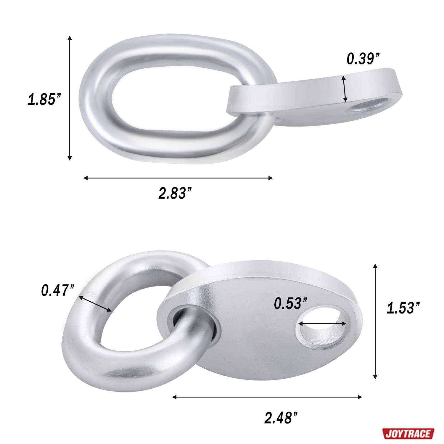 Joytrace 7100 Lifting Bracket Set for Use with Load Levelers and Lifting Slings - 5,500 lb Capacity Engine Lift Bracket Kit ( 4 Sets, Silver ) 3