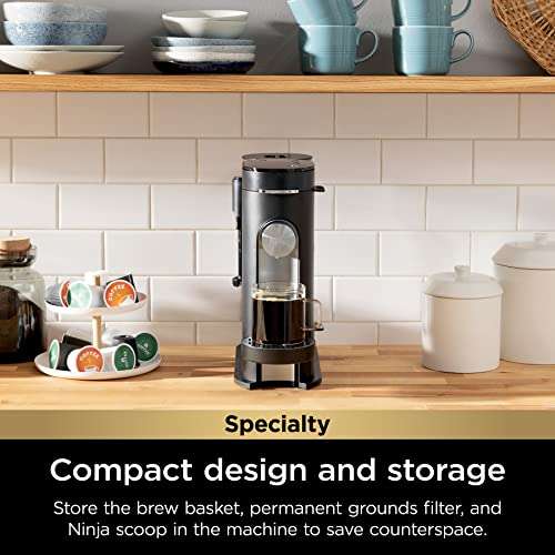 Ninja | Coffee Maker | Single Serve |Brew with Coffee Pods & Grounds| Compatible with K-Cup Coffee Pods | 4 Brew Styles, up to 24oz Cup Sizes & 56oz Removable Reservoir | Black | PB051 5