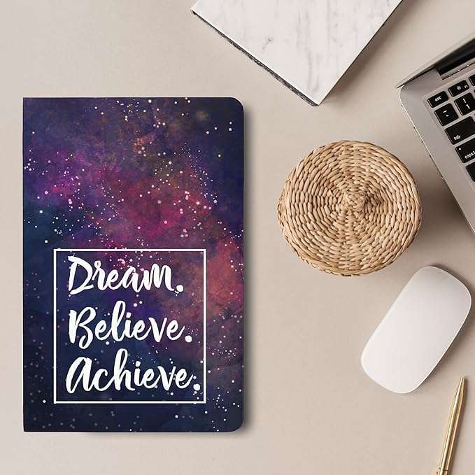 LAURET BLANC Unruled Notebook- A5 Size, 160 Plain Pages, 90 GSM (Colour 2) 5