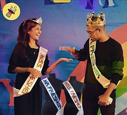 Atpata Funky Freshers Party Sash for The Mr Fresher Miss Fresher Costume Accessory (Fresher Party Combo) 2