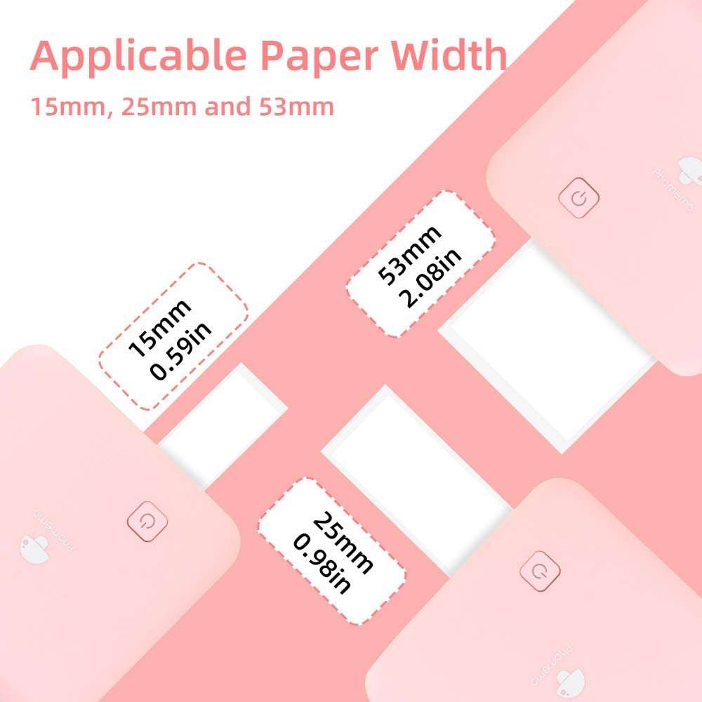 Phomemo Pocket Printer - M02 PRO, 300 dpi Higher Resolution, Bluetooth Sticker Mini Printer, Wireless Thermal Inkless Printer, Good for Photo, Art,Journal, Work,Study Notes,for iPhone & Android Phones 4