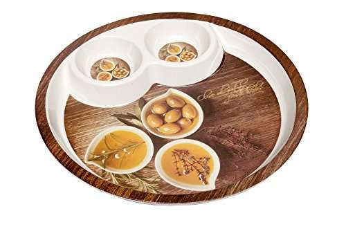 Homestrap Mayfair Melamine Multi Purpose Serving Set for Chaat, Paani Puri, Snacks, Thali, Platter Set - 5 Pc 2