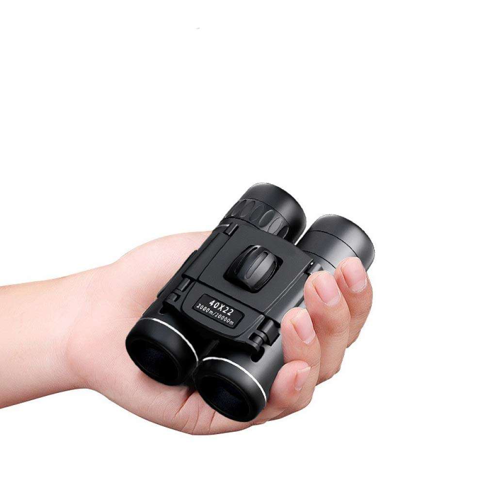 WQERLC 40X22Hd Binoculars 2000M Long Range Folding Mini Telescope Optics Telescope for Hunting Sports Outdoor Camping Travel a/Black/S 3