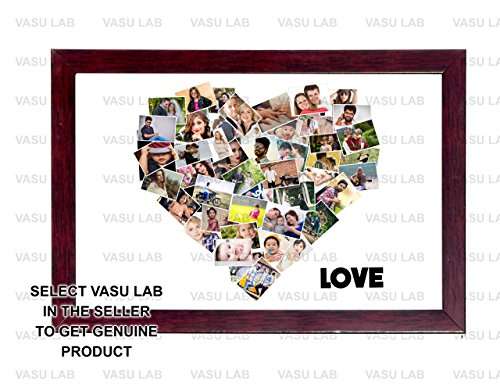 Generic Personalized Love Shaped Photo Collage Model (12in X 18in, White) 1