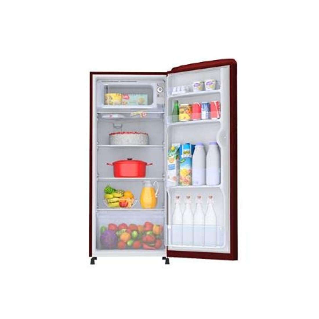 Haier 175 L 2 Star Direct Cool Single Door Refrigerator (HRD1962BBR-N,Burgundy Red) 5