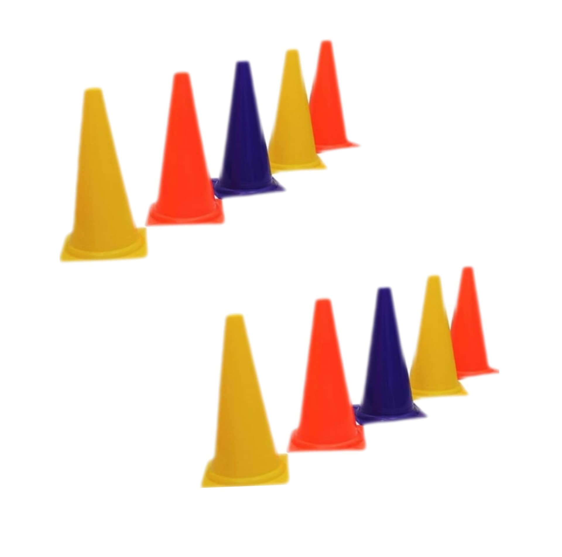 Cabrio 6 inch Plastic Cone Marker Set for Field Marking Equipment Football Training Saucer Cone Cricket Training Agility Cones (Pack of 10)(10)