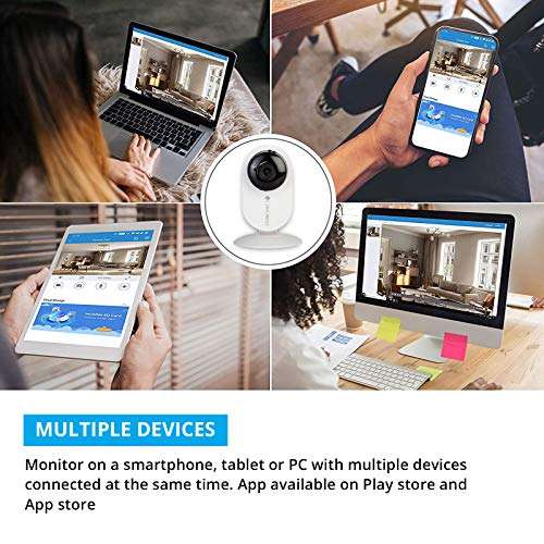 Zebronics Zeb Smart Cam 100 Smart Home Automation WiFi Camera with Remote Monitoring, Advanced Motion Detection, Day/Night Mode, Live Streaming, Micro SD Card Slot, 2 Way Audio, works with Android and iOS Smartphones 6