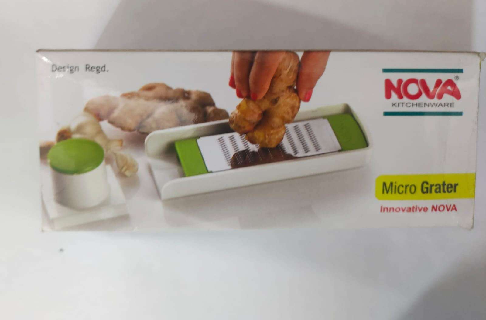 Nova Brand Kitchenware Plastic Micro Grater Used for Nut , Apple, Garlic , Ginger Root , Spices, Coconuts , Carrots ,Cheese Grater, Fruits & Vegetable Grating (Standard Size, Multicolour) 4