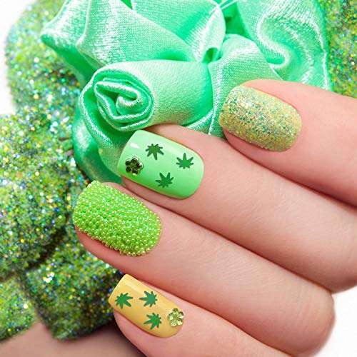 Weed Leaf Glitter Marijuana Sparkly Cosmetic Sequins Flakes Nail Art DIY Decoration Crafting Acrylic Design Manicure for Women (20 Grams) 3
