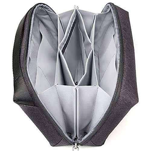 Inateck Electronics Organizer, Water-resistant Portable Travel Cord Organizer, Electronics Accessories Carrying Case, Cable Organizer Bag for Cable, Cord, Charger, Phone, Earphone (Black) 1