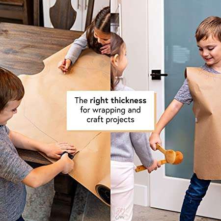 YNK Brown Paper roll 16 inch Perfect for Wall Art Painting Paper Drawing Paper Paper Roll for Kids Easel and Wrapping Paper (20 mitars)- 4 mm Thickness Jute Rope (25 Meter) Free with This Product 4
