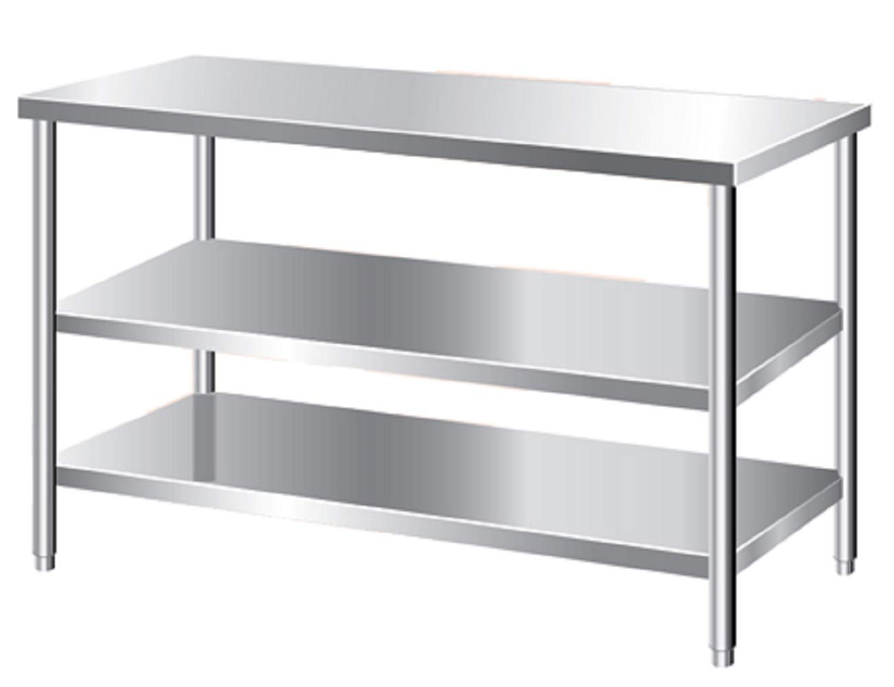 DG DEXAGLOBAL Stainless Steel Table with 3 Shelf Size (31 x 23 x 31 Inch)v5 5 Year Manufacturing Warranty