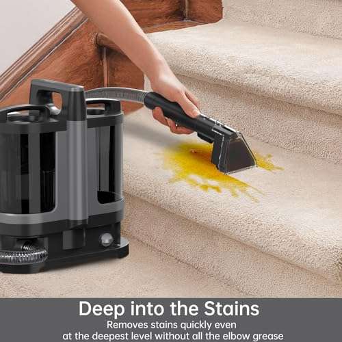 Carpet Cleaner Machine, 20KPa Powerful Portable Upholstery Spot Cleaner Shampooer Machine,Deep Stain Remover for Pets,Stairs,Car Seat, Couch & Furniture 3