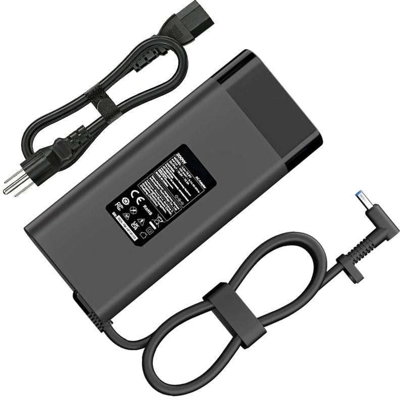 200W Laptop Charger Compatible with HP Victus Gaming 15 16 Omen Gaming 15 17 Pavilion 15 17 TPN-DA10 L00818-850 Victus 15 16 15l i7 13700 RTX 4050 3050 4060 2050 Laptop Power Supply Cord AC Adapter 1
